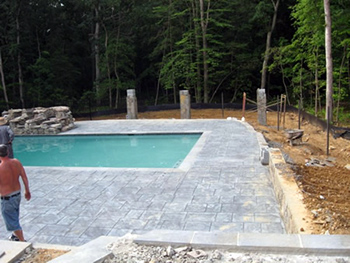stamped concrete forming pool dulles va
