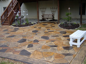 stamped concrete tinted patio gainesville va